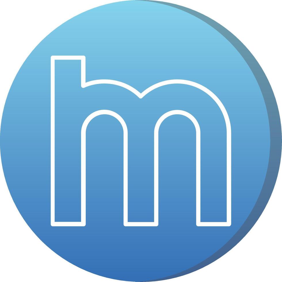 Small m Icon vector