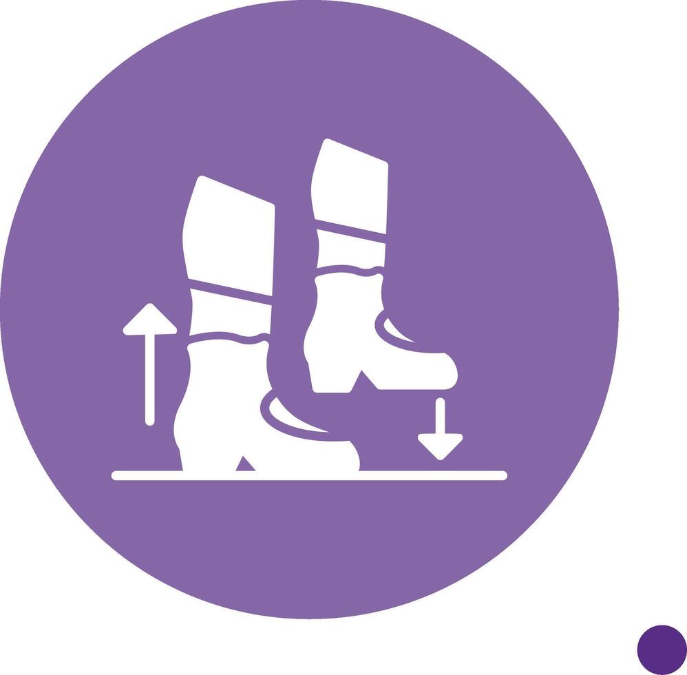 Step Long Shadow Circle Icon vector