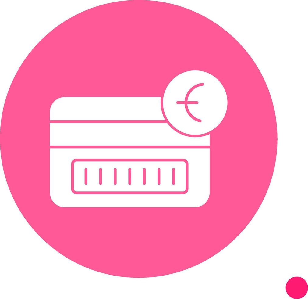 Tap To Pay Long Shadow Circle Icon vector