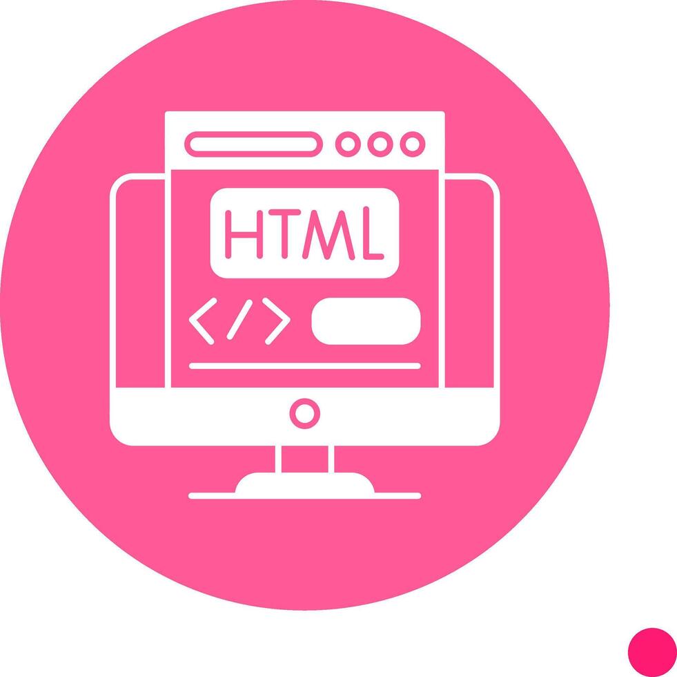 Html Long Shadow Circle Icon vector