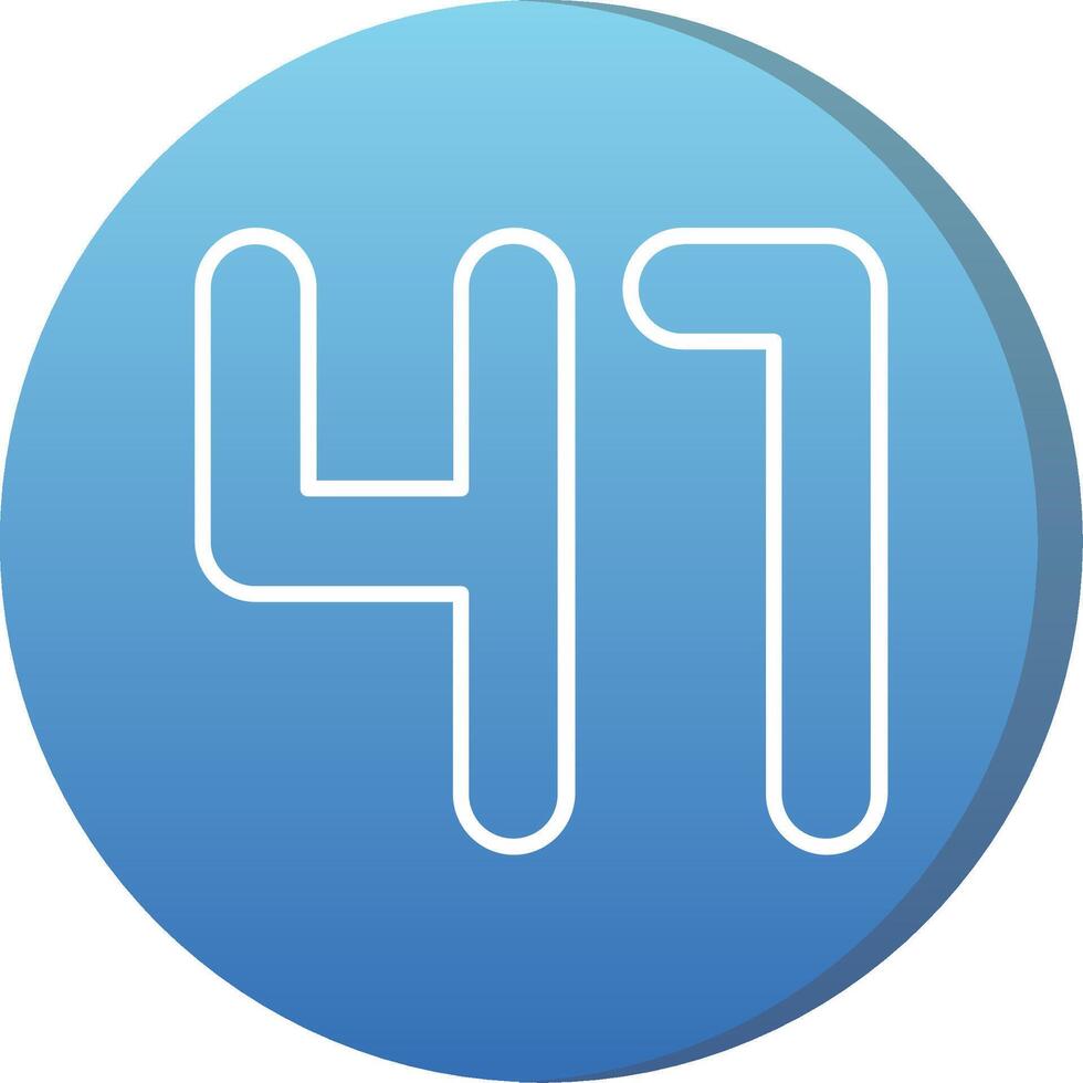 Forty one Long Shadow Circle Icon vector
