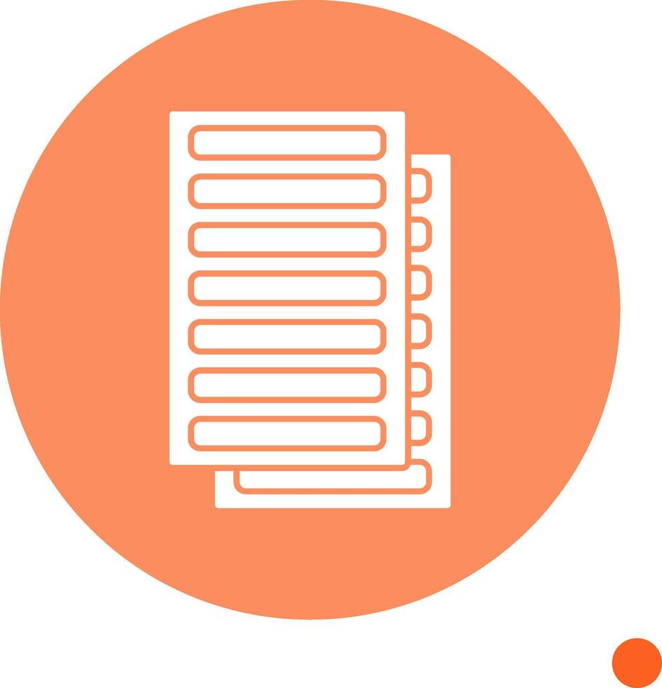 Daily Ledger Long Shadow Circle Icon vector