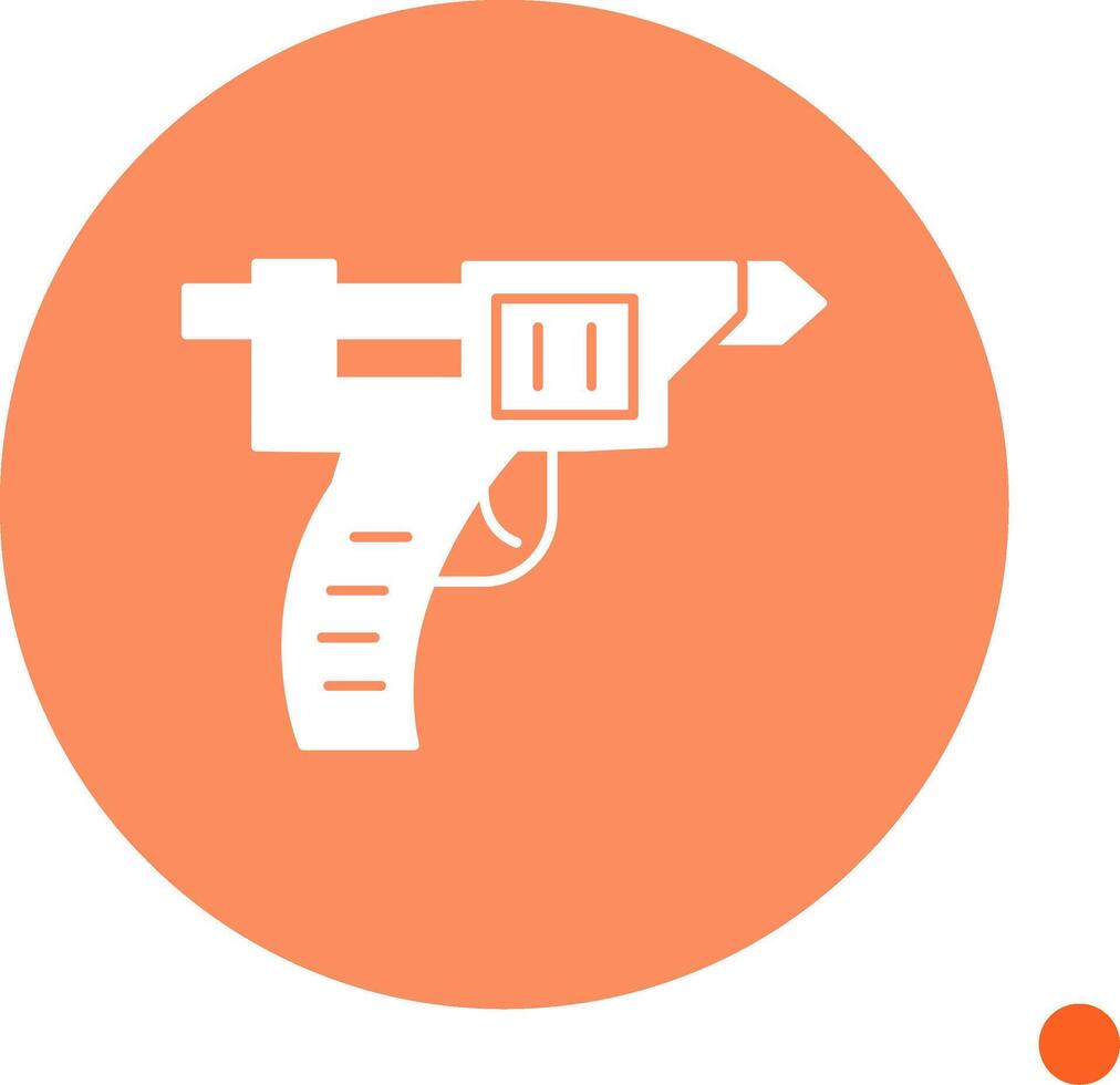 Glue Gun Long Shadow Circle Icon vector