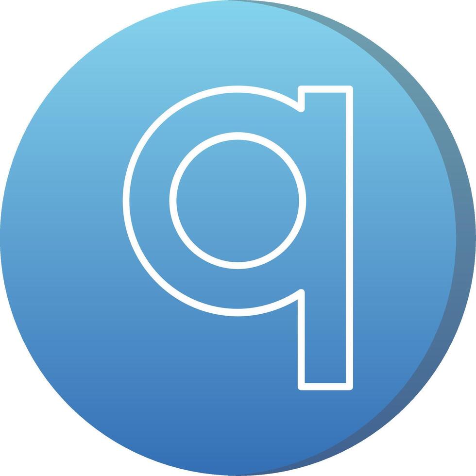 Small q Icon vector