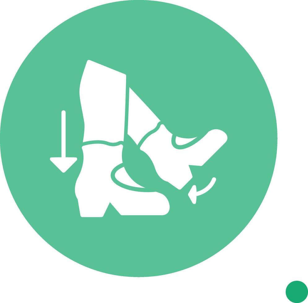Step Back Long Shadow Circle Icon vector