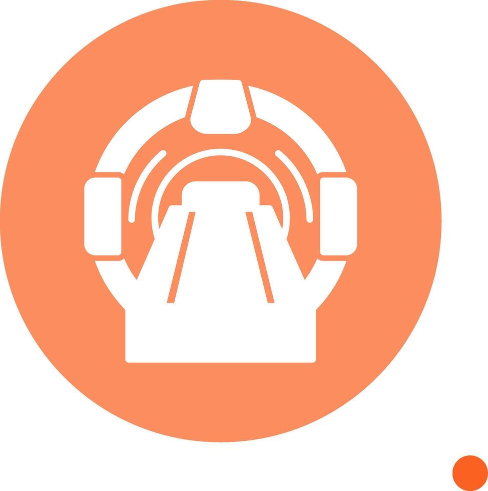 Mri Long Shadow Circle Icon vector