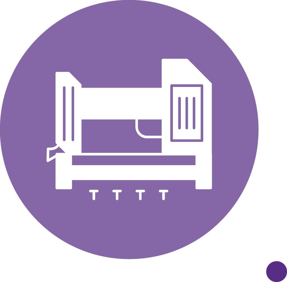 Nail Gun Long Shadow Circle Icon vector