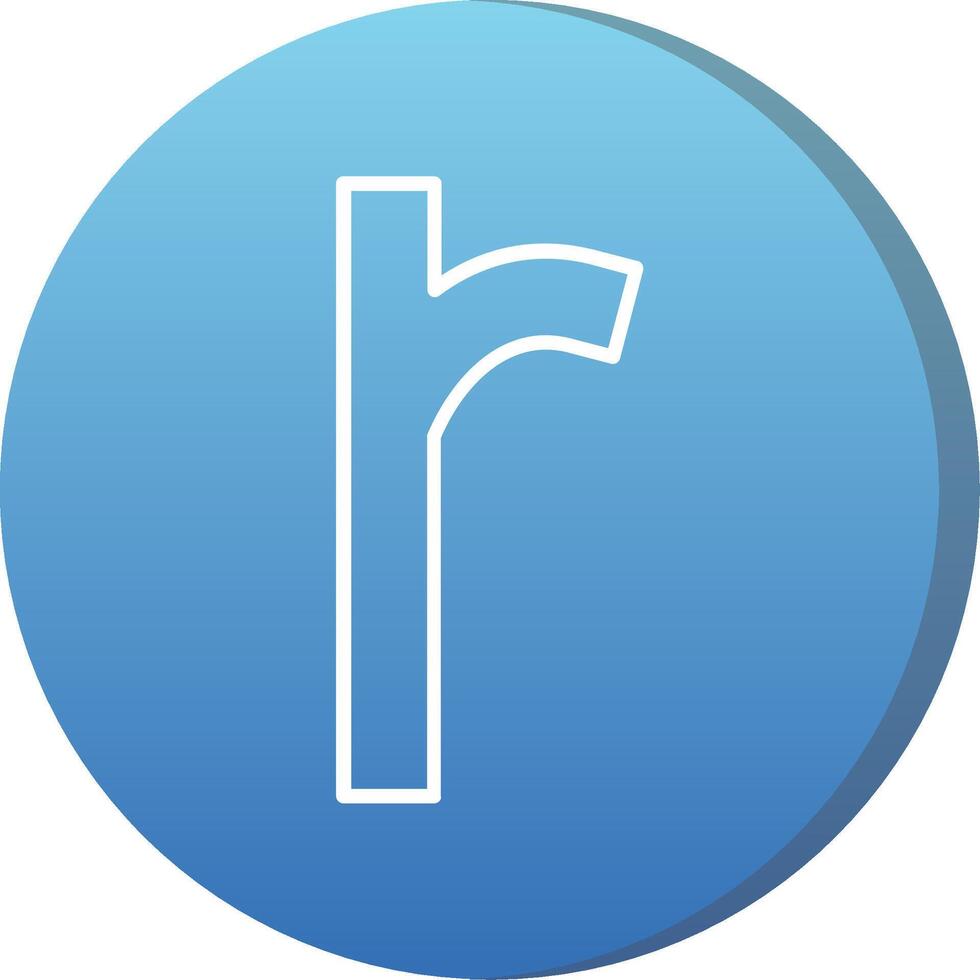 Small r Icon vector