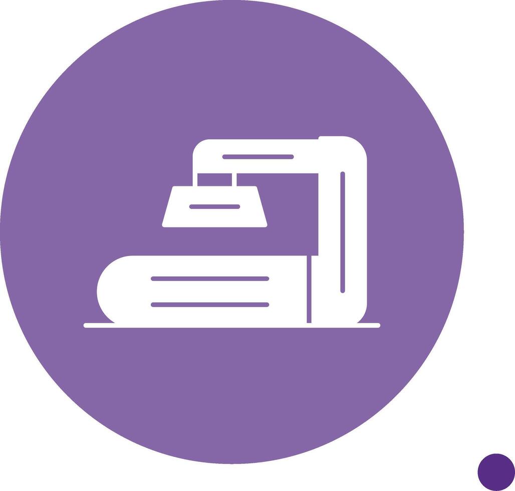 X Ray Scanner Long Shadow Circle Icon vector