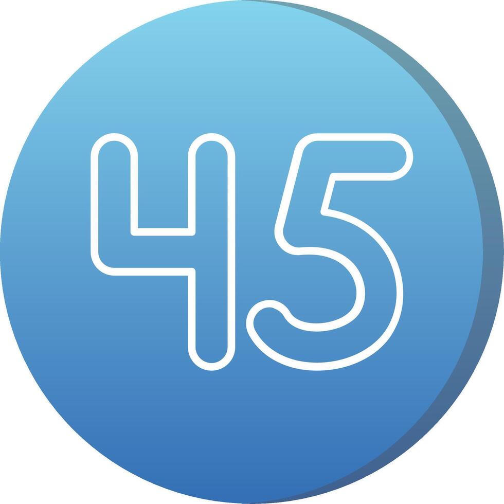 Forty five Long Shadow Circle Icon vector