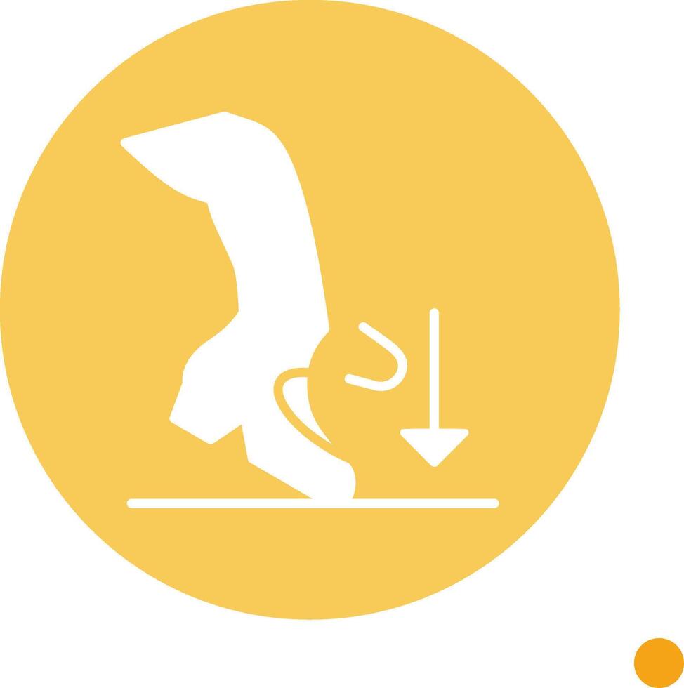 Ball Dig Long Shadow Circle Icon vector