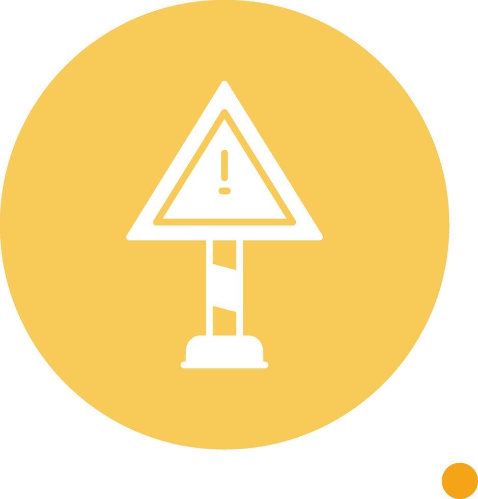 Risk Long Shadow Circle Icon vector