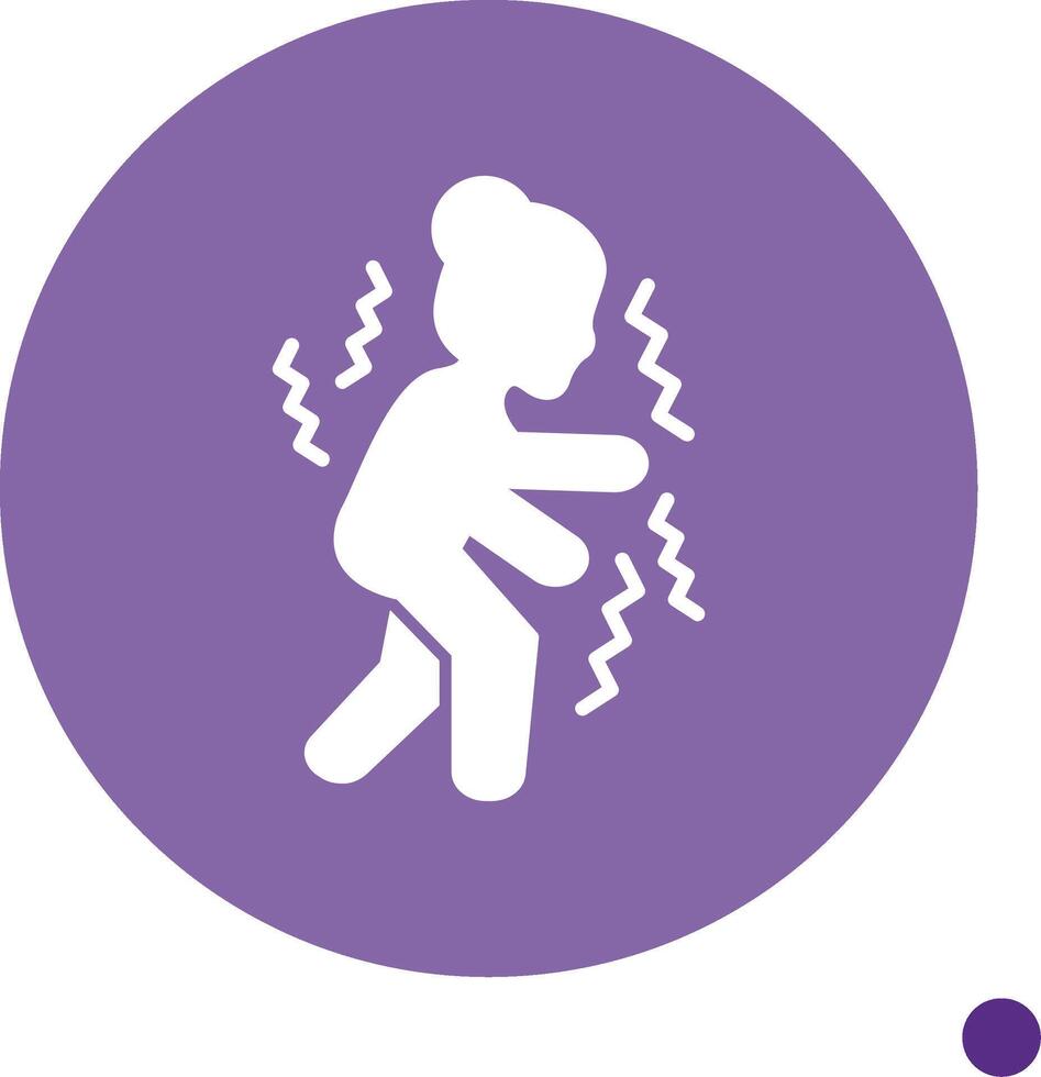 Parkinson Long Shadow Circle Icon vector