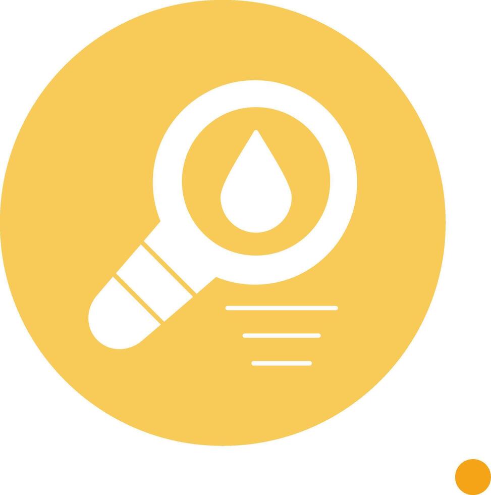 Water Search Long Shadow Circle Icon vector