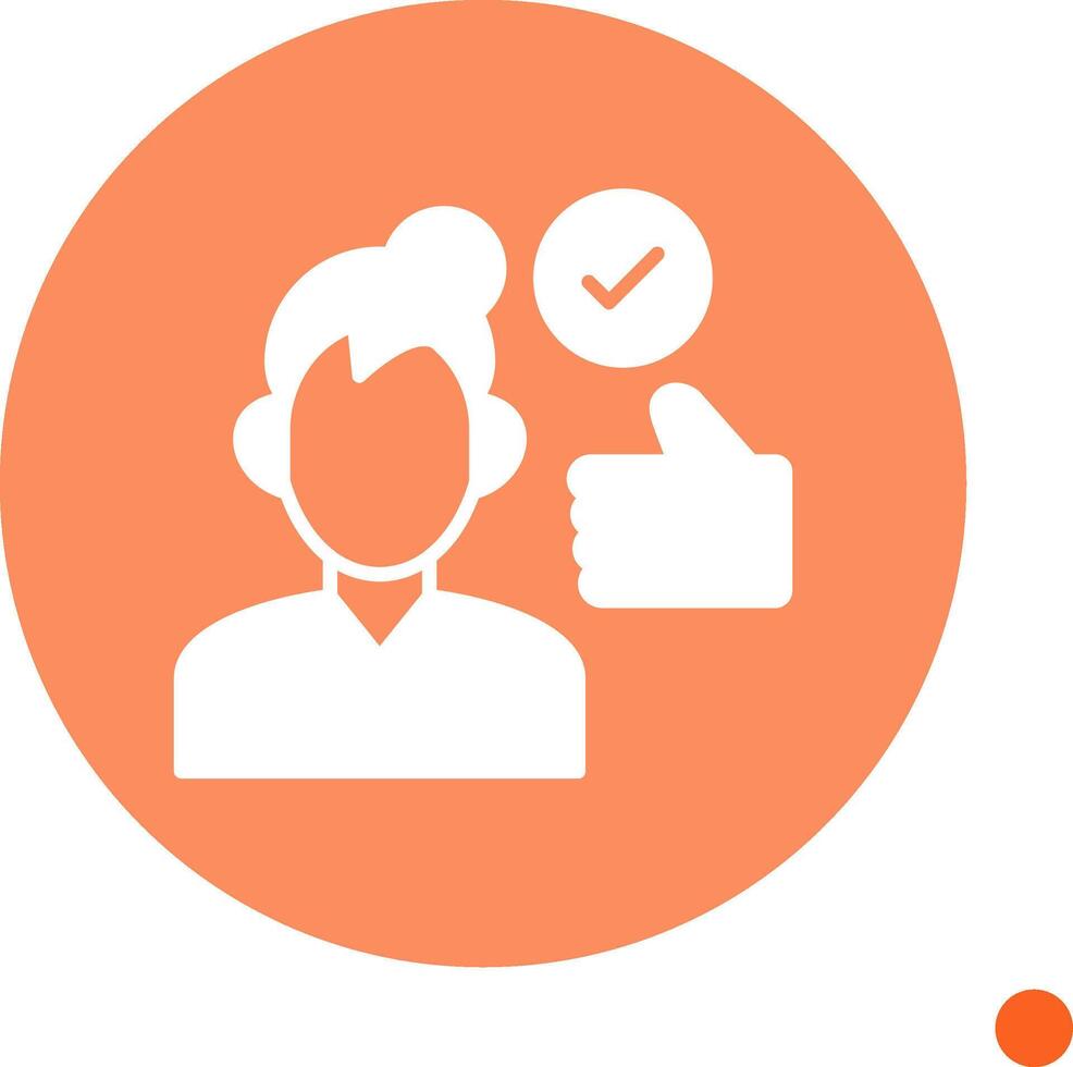 Work Done Long Shadow Circle Icon vector