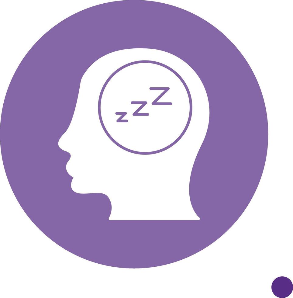 Sleepiness Long Shadow Circle Icon vector