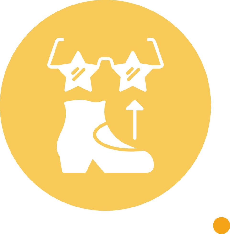 Funk Long Shadow Circle Icon vector