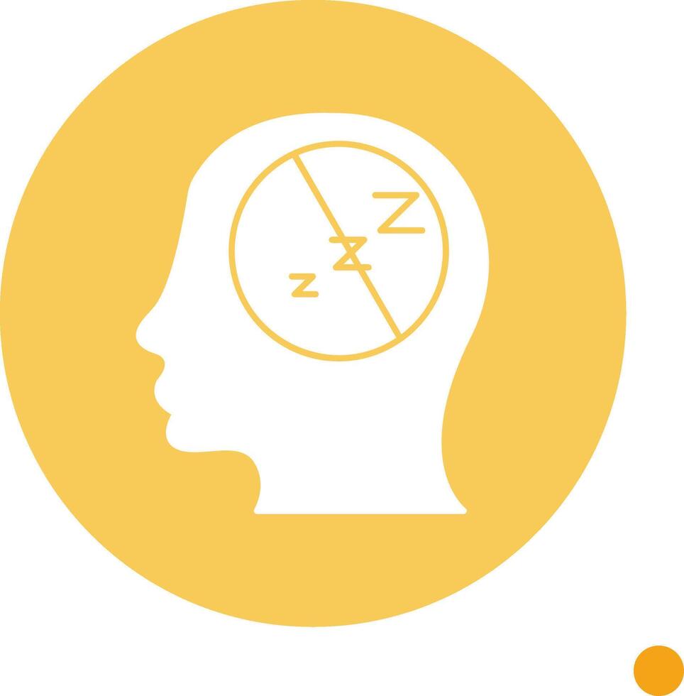 Insomnia Long Shadow Circle Icon vector