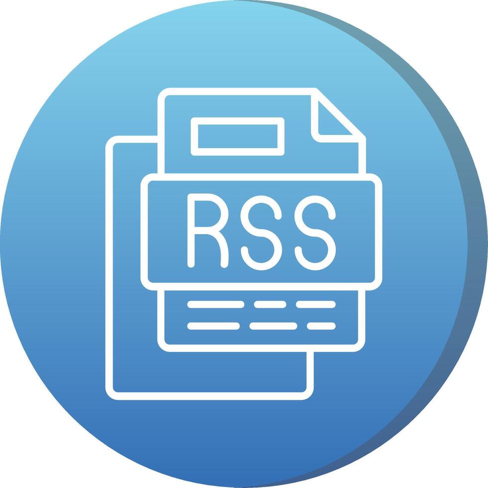 Rss File Long Shadow Circle Icon vector