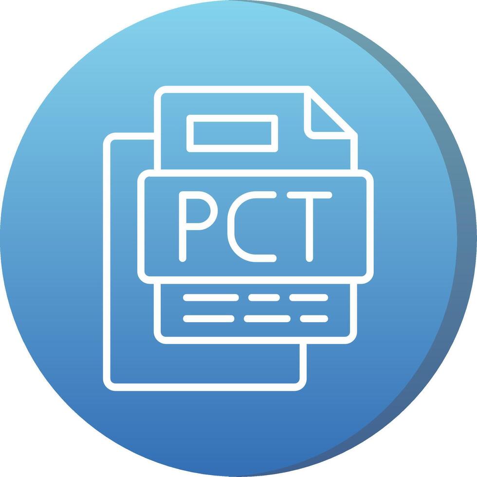 Pct File Long Shadow Circle Icon vector