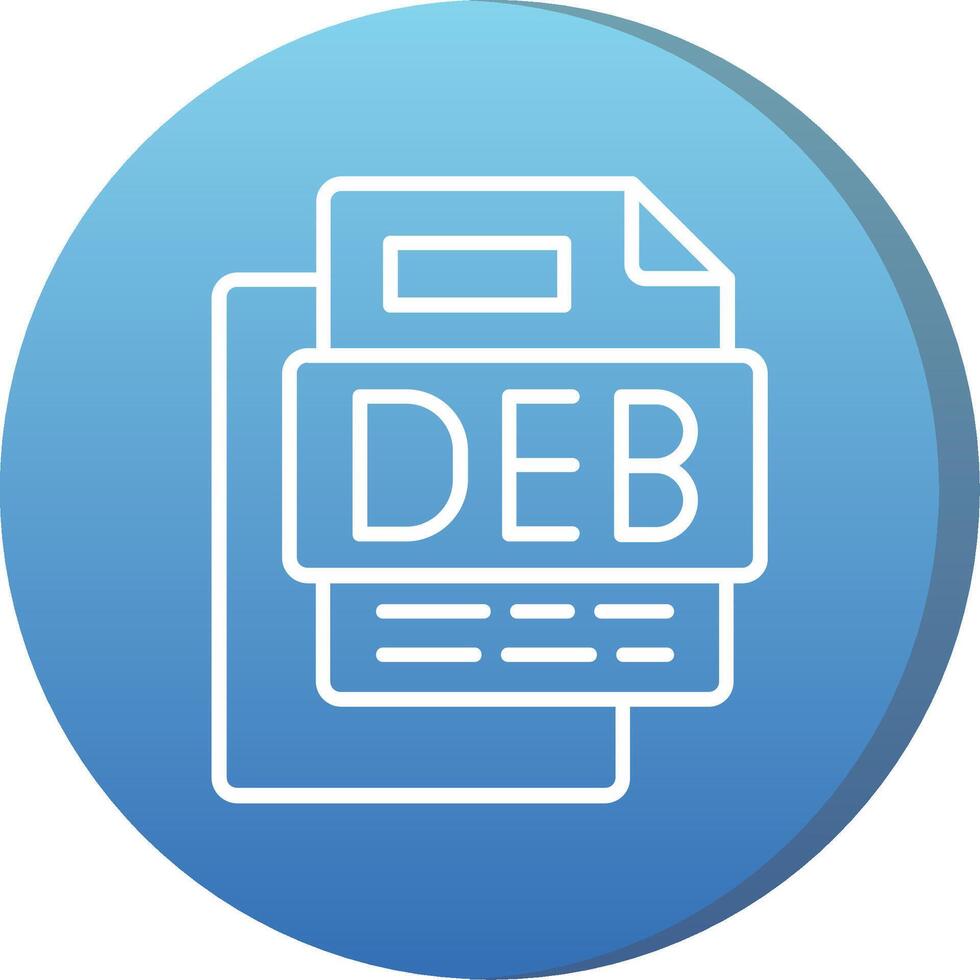 Deb File Long Shadow Circle Icon vector