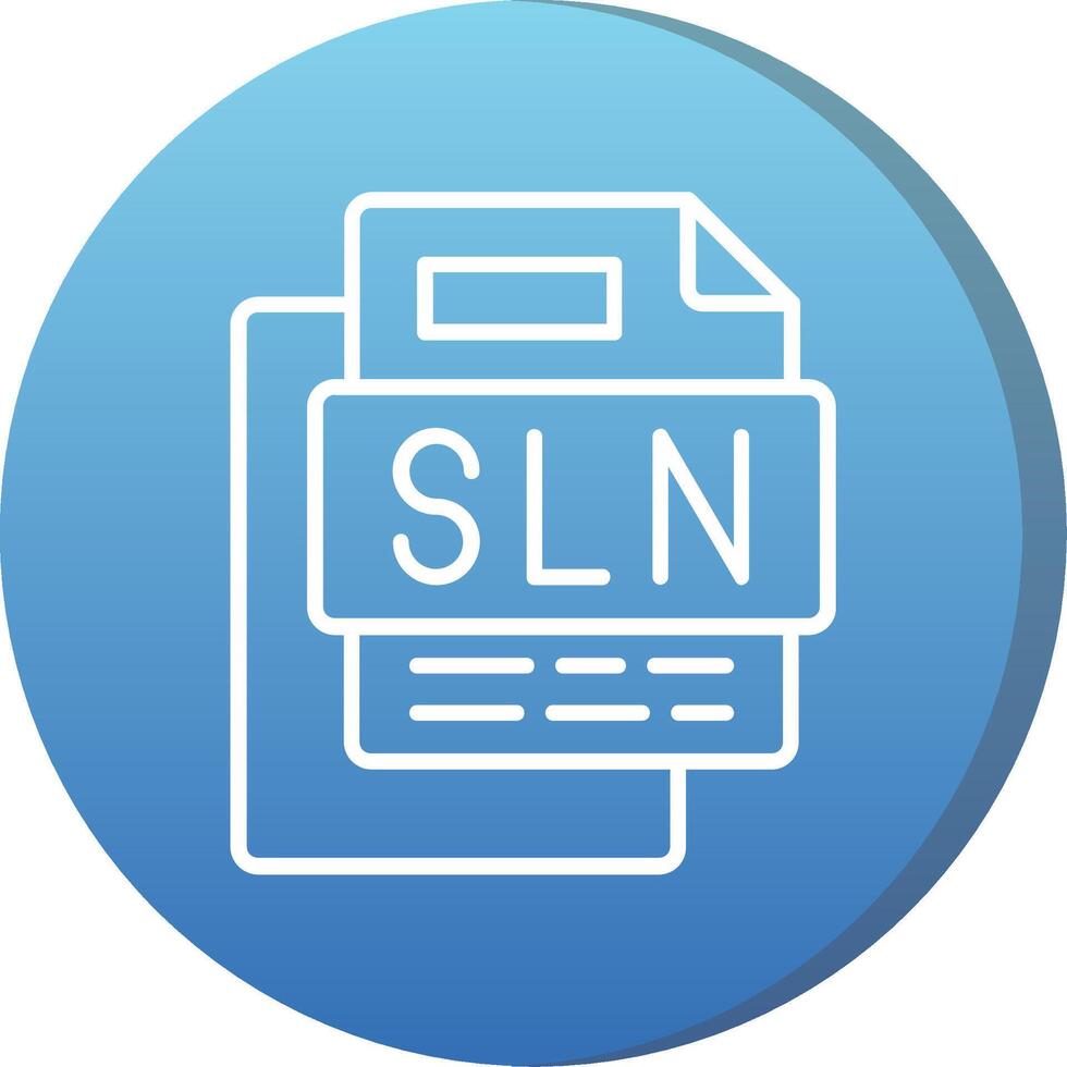 Sln File Long Shadow Circle Icon vector