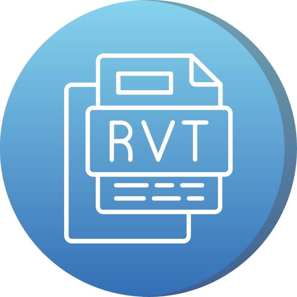 RVT File Long Shadow Circle Icon vector