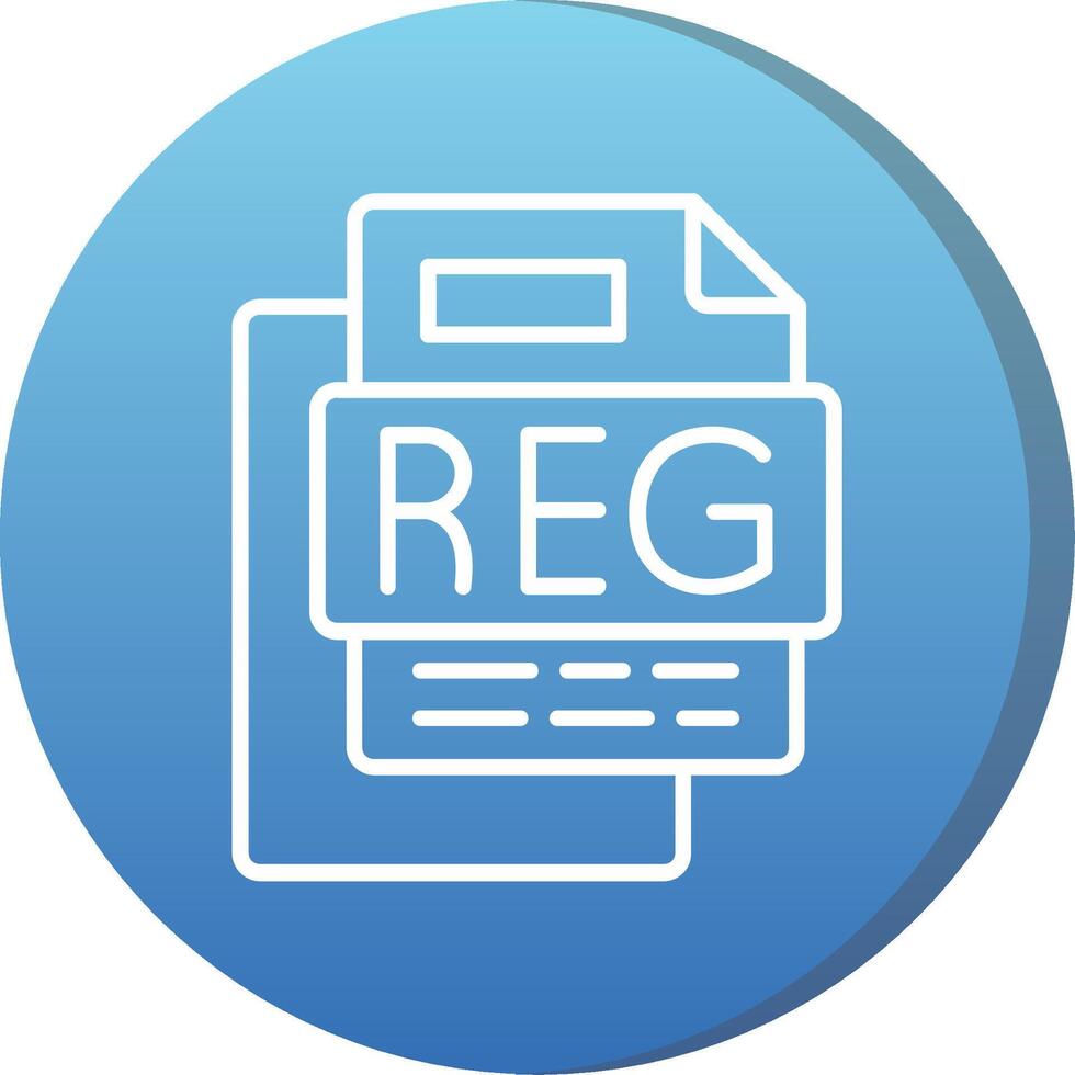 REG Fiile Long Shadow Circle Icon vector