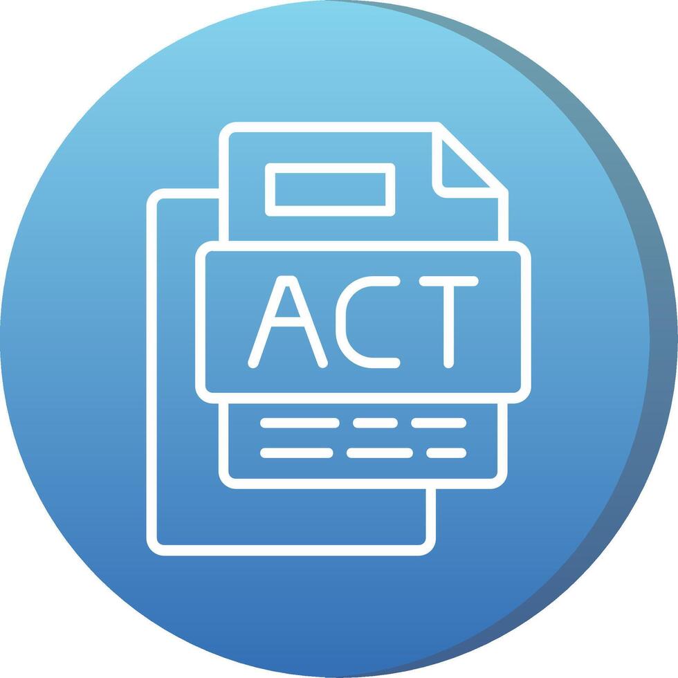 ACT File Long Shadow Circle Icon vector