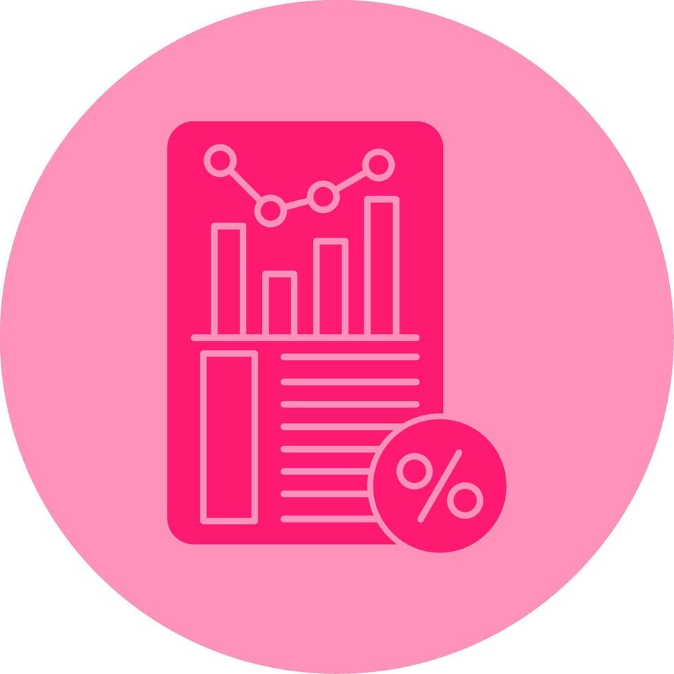 Sales Report Dual Tone Circle Icon vector