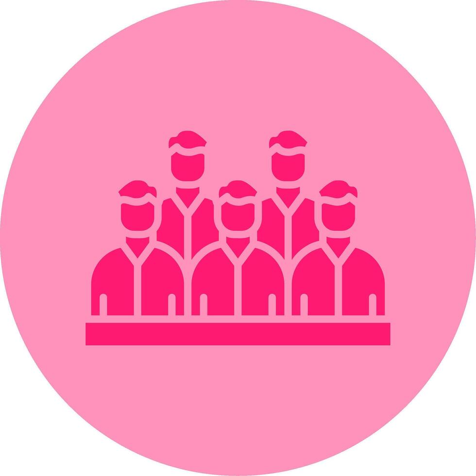 Spectators Dual Tone Circle Icon vector