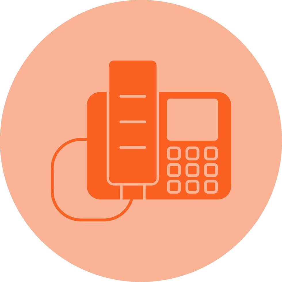 LandDual Tone Circle Phone Dual Tone Circle Icon vector