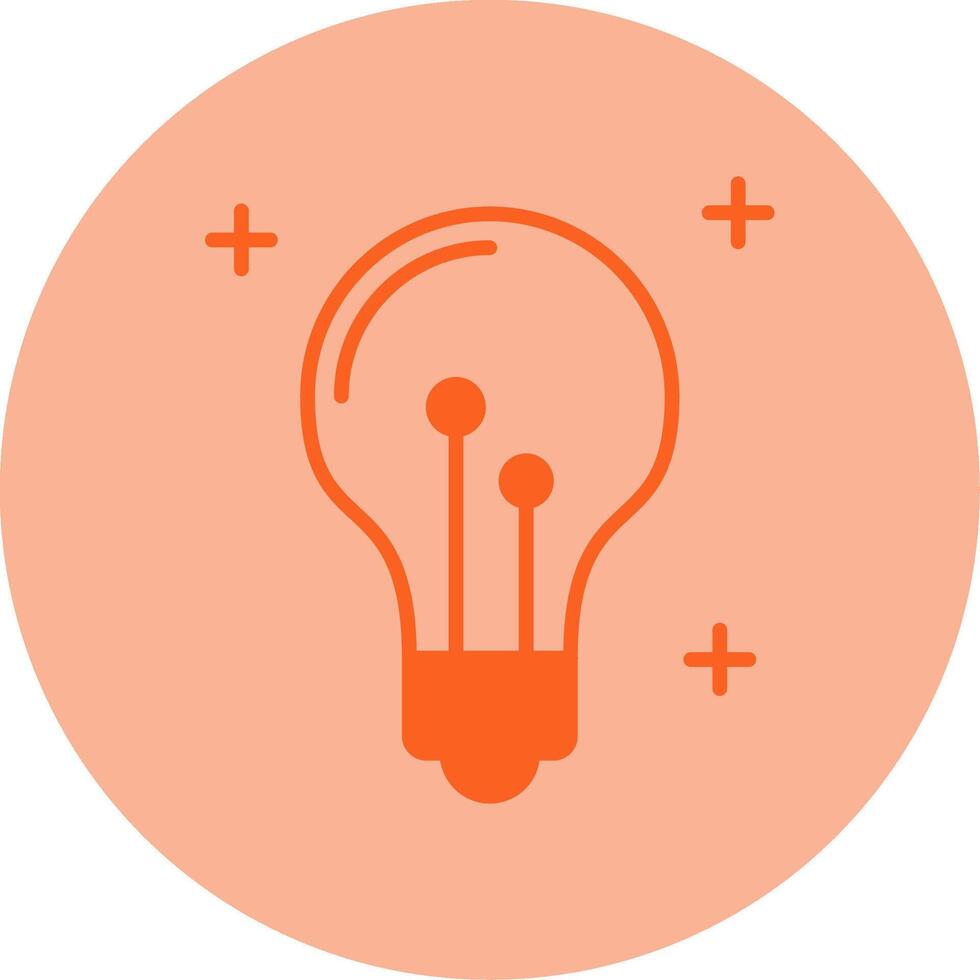 Idea Dual Tone Circle Icon vector
