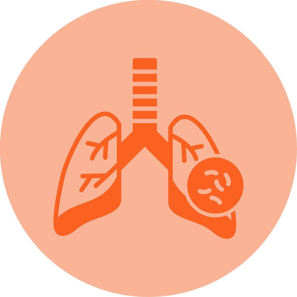 Tuberculosis Dual Tone Circle Icon vector