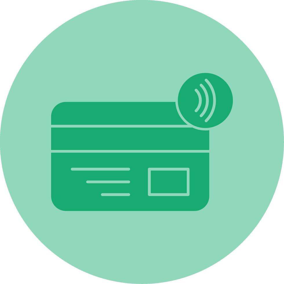 Nfc Payment Dual Tone Circle Icon vector