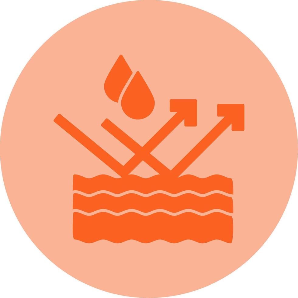 Water Resistant Dual Tone Circle Icon vector