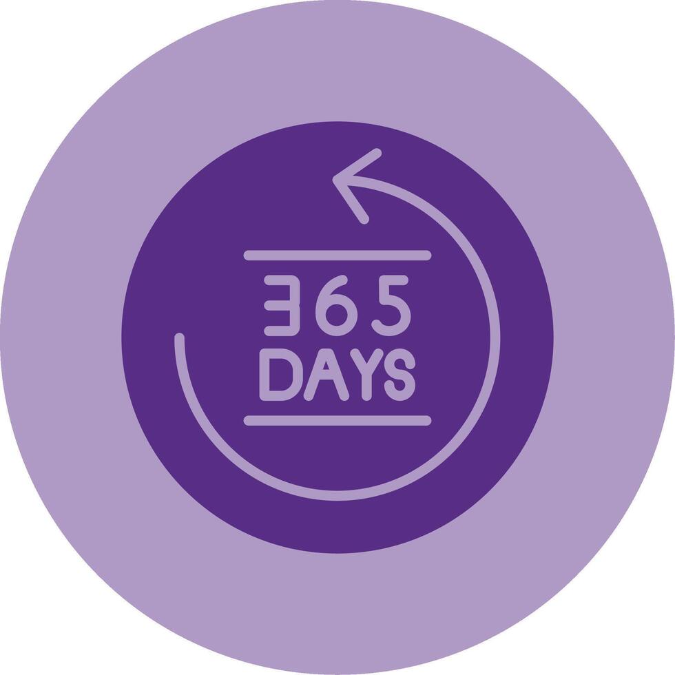 365 Days Dual Tone Circle Icon vector