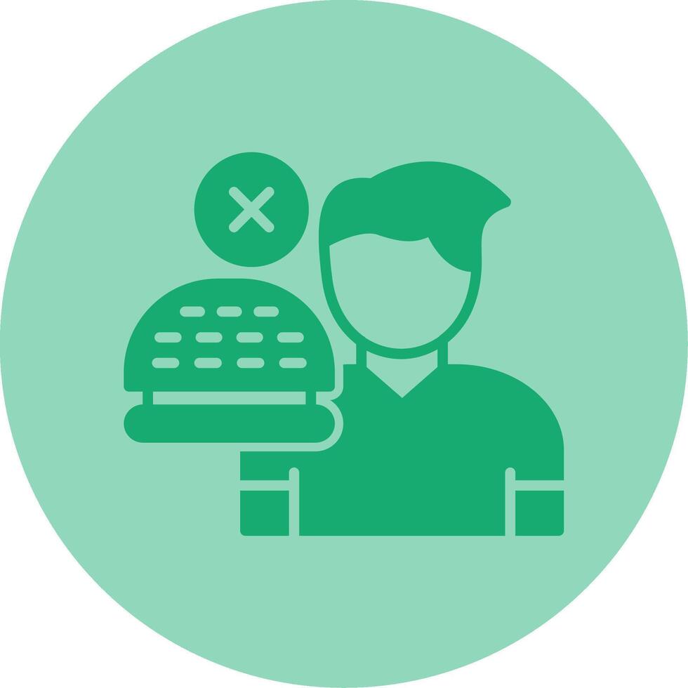 No Appetite Dual Tone Circle Icon vector