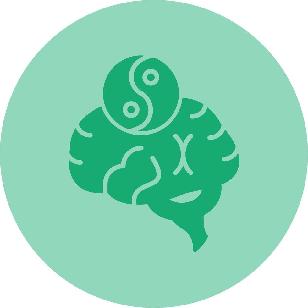 Stress Management Dual Tone Circle Icon vector
