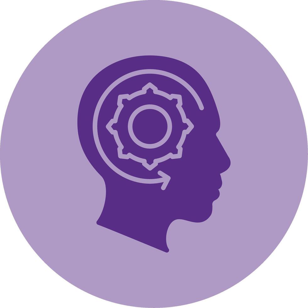 Learning Dual Tone Circle Icon vector