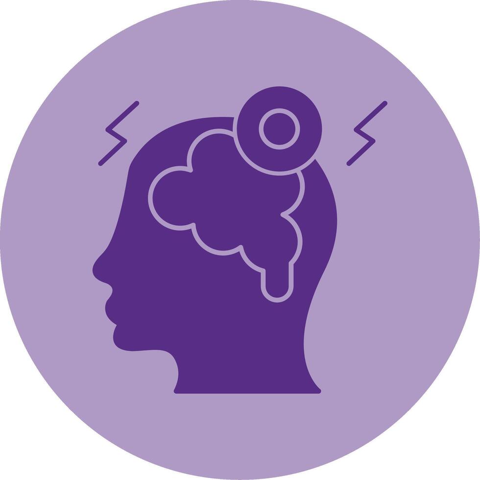 Headache Dual Tone Circle Icon vector