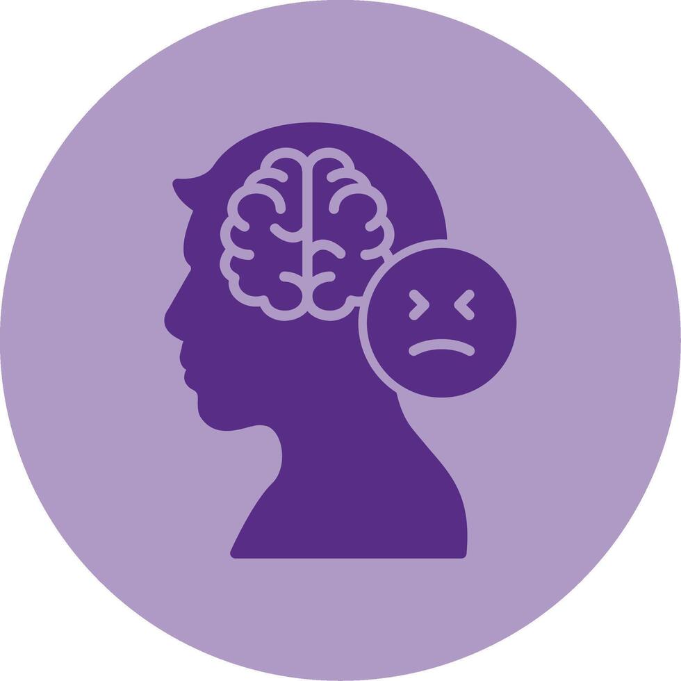 Mood Swings Dual Tone Circle Icon vector