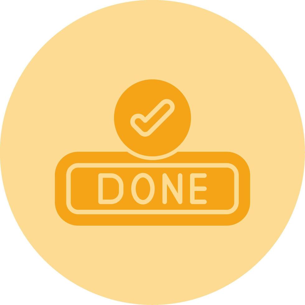 Done Dual Tone Circle Icon vector