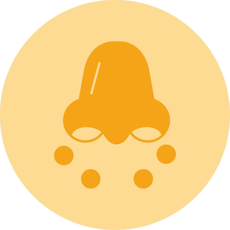 Pollen Allergy Dual Tone Circle Icon vector
