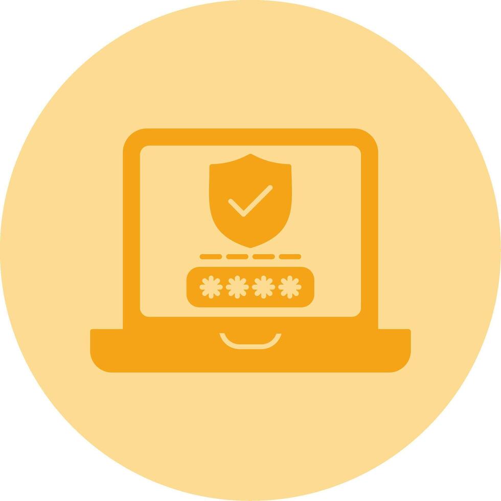 Password Protection Dual Tone Circle Icon vector