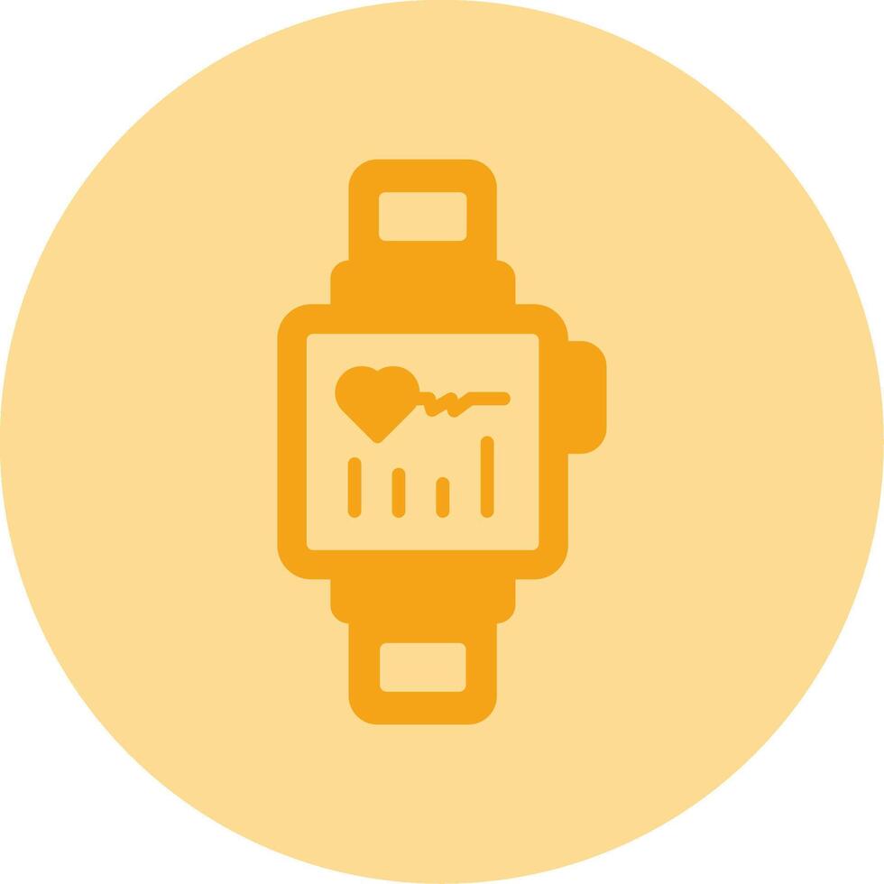 Smartwatch Dual Tone Circle Icon vector