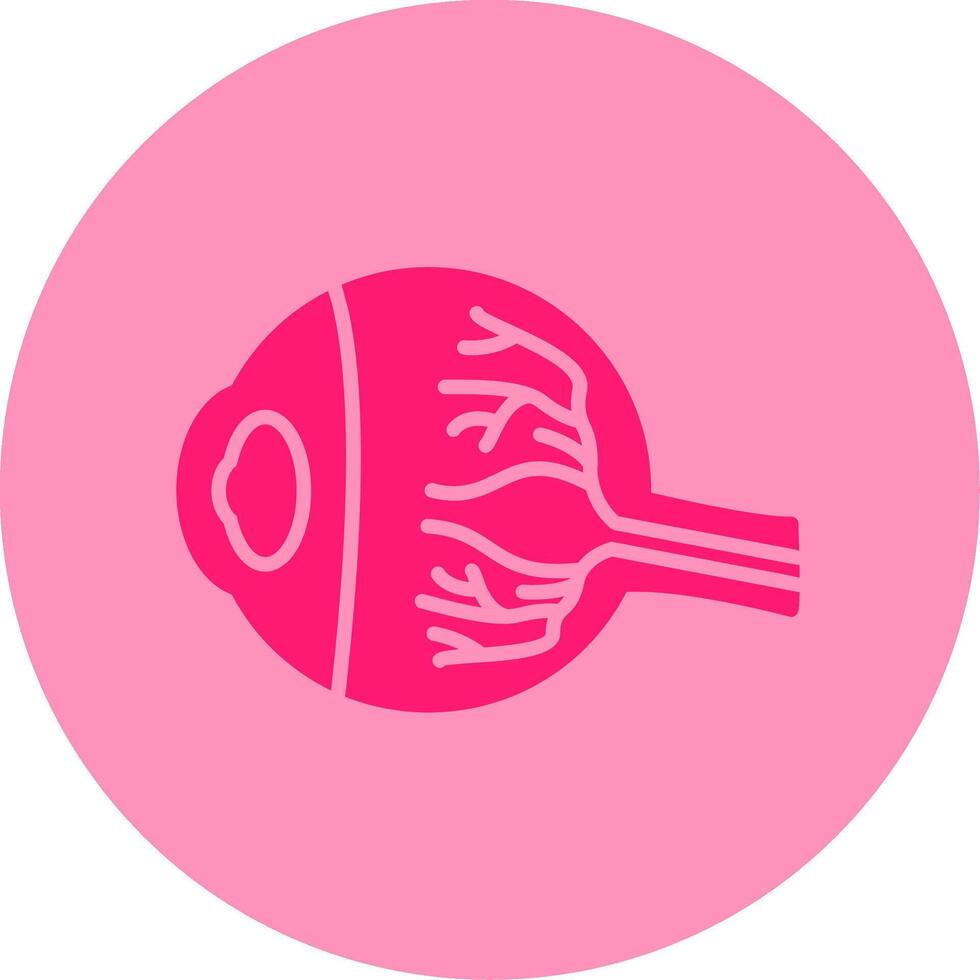 Eye Ball Dual Tone Circle Icon vector