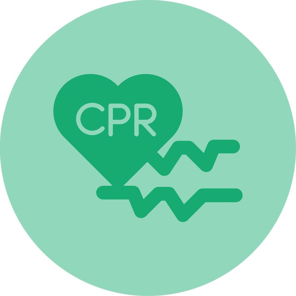 Cpr Dual Tone Circle Icon vector