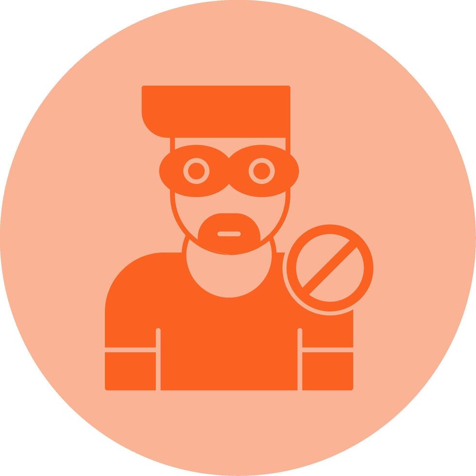 No Thief Dual Tone Circle Icon vector