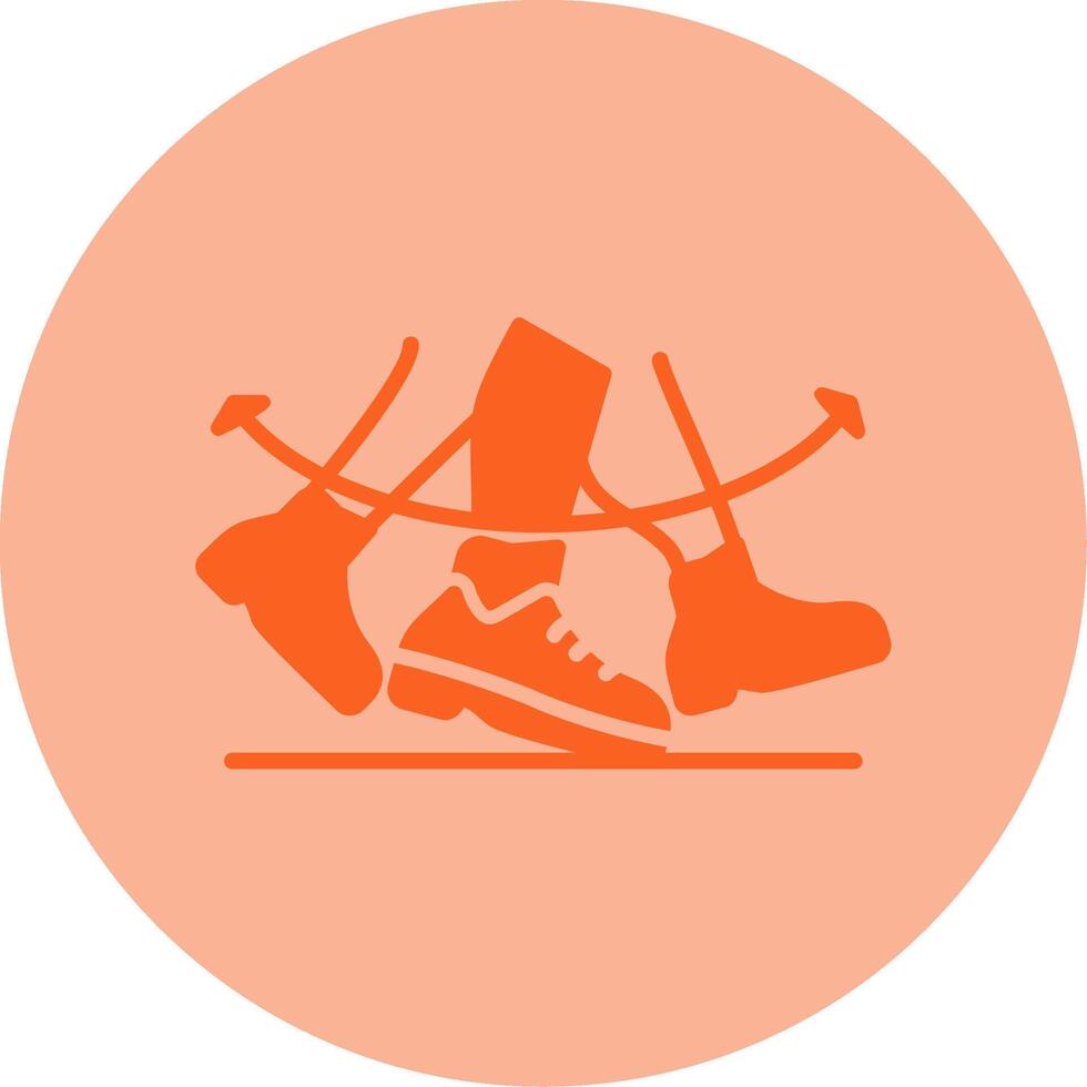 Shuffle Dual Tone Circle Icon vector